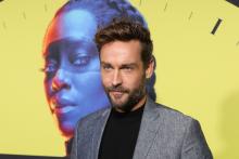 Tom on Watchmen premiere red carpet. Photo by Mark Van Holden.